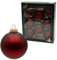 Dekohelden24 Lauschaer Christbaumschmuck - 8er Set Kugeln in Uni matt dunkelrot, mit Goldkrönchen, Größe Ø ca. 7 cm