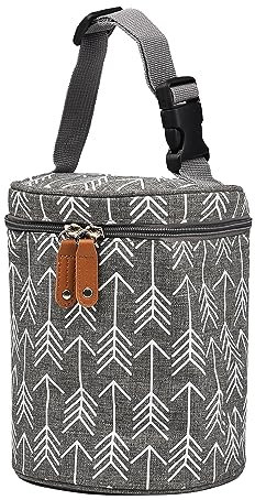 MEISH Baby Bottle Bag Insulated Baby Bottle Bag Breastmilk Cooler Bag for Nursery Trip (Grey)