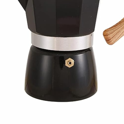 Miokycl Aluminum Coffee Pot with Wood Grain Handle Moka Coffee Pot Outdoor Portable Coffee Maker Tool (300ML)