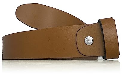 almela - Gürtel ohne Schnalle mit Schraube - Austauschbare Schnallen - 3,5 cm und 4 cm - echt Leder - 35mm und 40mm - Ledergürtel - Wechselgürtel (hellbraun (35 mm), 110)