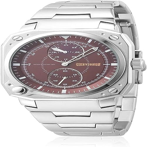 Chevignon Unisex Analog Automatik Uhr mit Edelstahl Armband 92-0008-502