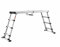 PROREGAL Teleskop-Arbeitsplattform Solid Line | 4 Stufen | Leiter, Teleskopleiter, Trittleiter, Bockleiter, Sprossen-Doppelleiter