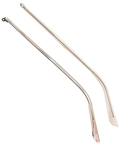 LUbrel spectacle legs,glasses arms, Clear Rose Gold Metal Eyeglass Temples Arms Single Tooth Plastic Glasses Replacement Temples Repair Parts, 1 Pair