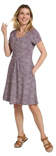 Mountain Warehouse Orchid Patterned Womens UV Dress - UPF40 Beach Dress, Lightweight Ladies Dress, Pockets, Durable Day Dress - for Spring Summer, Travelling, Poolside Burgundy 16