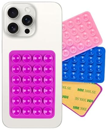 Generic Funda Ventosa para Móvil Estable | 24 Ventosas | No Se Cae | Influencers | Universal Smartphones | Octobuddy (Morado)