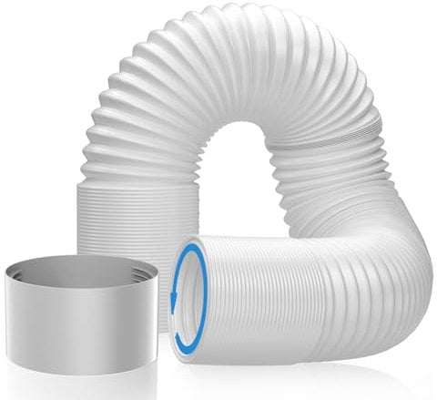 Hon&Guan Air Conditioner Hose 5.9 inch X 1.5m with Extension Kit, Universal Thread Coupling for Portable Air Conditioner Exhaust Hose Coupler, Exhaust Hose Connector for Portable Air Conditioner 150mm