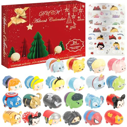 Adventskalender 2024, 24 Tage Weihnachtskalender Geschenk mit 24 Figuren Spielzeug, Figuren Spielzeug Adventskalender Überraschung Geschenk für Kinder Jungen Mädchen (Blau Adventskalender)
