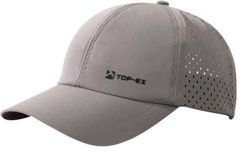 TOP-EX XL/XXL Atmungsaktivem Baseball Cap Herren UPF 50 Running Cap Sommer Kappe Sonnenhut Basecap Sports Golf Cap 95556-Dunkelgrau L/XL
