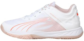Puma Accelerate Turbo W+, Weiblich Hallenturnschuh, Puma White-Glowing RED-Rose Quartz-Alpine Snow,