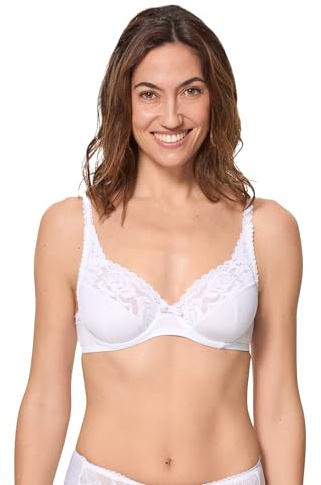 Playtex Bra New Flower Elegance Micro Women x1, White, 34B