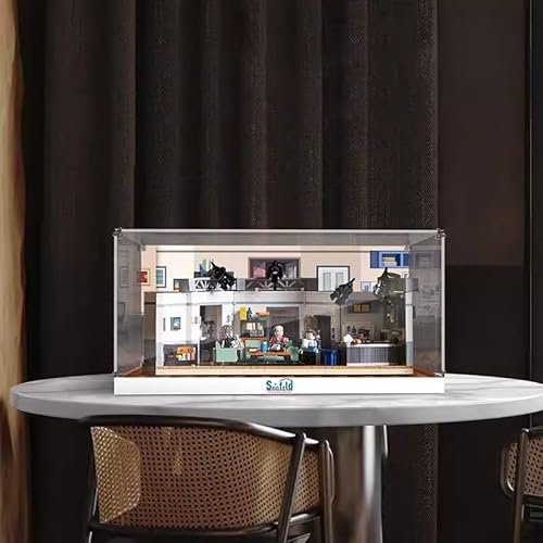 Yglophic Transparente Vitrine aus Acryl für LG 21328 Seinfeld, staubdichte Aufbewahrungsbox aus Acryl, kompatibel mit LG 21328 Seinfeld (LG-Modell Nicht im Lieferumfang enthalten)