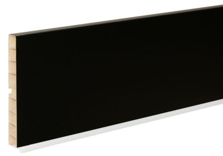 AERREGI ZOCCOLO NERO PER CUCINA BATTISCOPA ALTEZZA 10, 12 E 15 CENTIMETRI | ZOCCOLO IN PVC COLORE NERO LUNGHEZZA 200cm | PRODOTTO MADE IN ITALY DI ALTA QUALITA' (1, Nero, H100 mm)