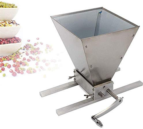 Aioneer Grain Malt Mill Crusher 8 Lb/Min Manual Grain Mill Barley Crusher Grinder 2 Roll Crusher Brewery Malt Crusher