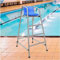 AviiSo Deluxe Pool Ladder 150 cm di altezza Sedie per bagnini sul ponte della piscina, Accessori per piscine rimovibili per esterni/interni, per le piscine Patio Beach Lake, Carico 330 kg
