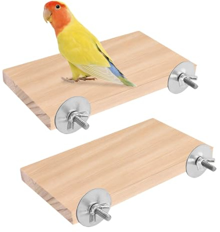 2 Pack Bird Cage Perches, Bird Cage Platform for Small Animals - Climbing Platform Accessory