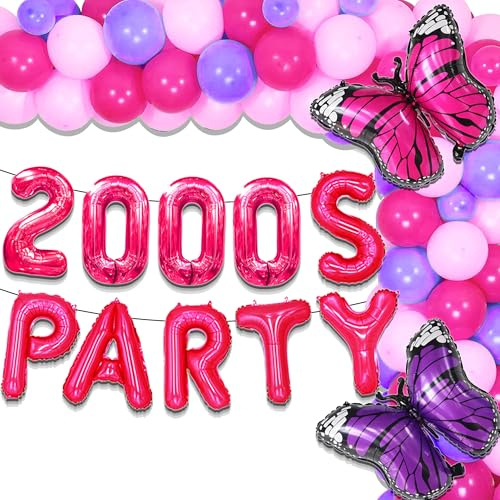 JeVenis Y2k Party Dekorationen 2000er Party Zubehör Y2k Geburtstag Ballons | Y2k Party Dekorationen Frühes 2000er Party Zubehör für 2000er Dekorationen Y2k Geburtstag Ballons