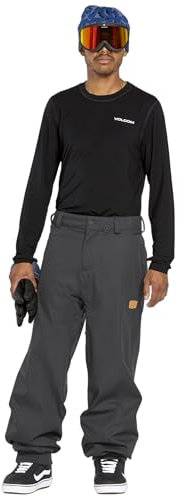 Volcom Herren Arthur Longo 20k Baggy Fit Snowboard Skihose, Schwarz, Large