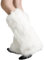 KGDUYC Scaldamuscoli da donna peloso, scaldamuscoli, abbigliamento in pelliccia, scaldamuscoli y2k, per stivali, scaldamuscoli, copristivali in pelliccia sintetica,40 cm (bianco)