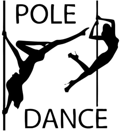 Wandtattoo „Pole Dance“ aus Vinyl für Tanzstudios, sexy Mädchen ohne Kleidung, leidenschaftliche Tänzerin, Kunstwand, Bar, klein – 42x47cm