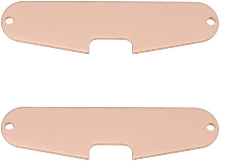 VGOL Lot de 2 plaques de base de micros à bobine unique en cuivre plaqué fer compatible avec Fender Stratocaster