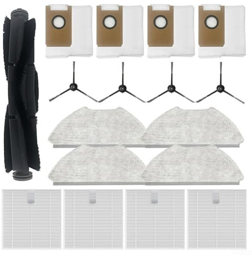 Roboter-Staubsauger-Hauptbürste und Zubehör-Set für Airrobo T20+ Roboter-Staubsauger, inkl. Staubbeutel und Filter