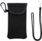 Neopren Handy Tasche,Universelle Handytasche mit Karabiner und Umhängeband,Handy Hülle für Telefone Bis Zu 6,7 Zoll,Schwarz
