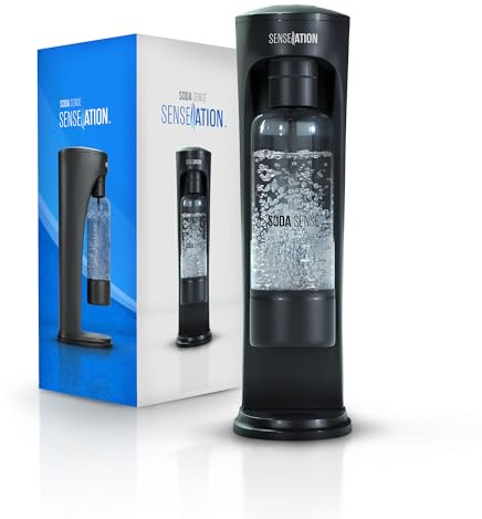 SENSEation Soda Machine Kitchen Gadgets, New Home Essentials - Sparkling Water Maker With Reusable Carbonation Bottle