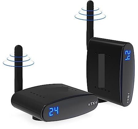 AUBEST Transmission Vidéo, Transmetteur Vidéo sans Fil 5.8G Transmetteur Audio Et Vidéo sans Fil Partageur De Décodeur TV