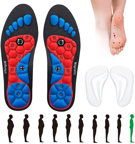 Akupressur Einlagen, Magnetische Einlegesohlen, Magnet Sohlen für Schmerzende Füße mit Schuheinlagen Orthopädische Gegen Müdigkeit (40-43)
