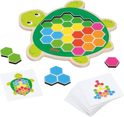 goki 56302 – Legespiel Schildkröte Rosy – kreatives Lernspiel mit 41 Teilen
