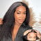 Wear and Go Glueless Wigs Human Hair Pre Plucked Pre Cut Yaki 4x4 HD Lace Closure Wigs Human Hair No Glue Straight Human Hair Wig for Beginners Natural Black 150% Density 16 Inch