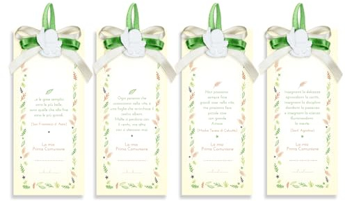 Mareli - Set mit 4 Lesezeichen, Gastgeschenke, Tischkarten, Kelch aus Kreide zur Erstkommunion, 1