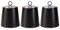 EHC Tea Sugar Coffee Canisters Set, Storage Jars with Easy Open and close Lids, Airtight Containers Canisters Jars Set of 3, Black
