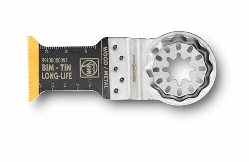 FEIN Lame de scie E-Cut Long-Life bimétallique avec une longue durée de vie, lame de scie pour coupes profondes,1 Pce., Largeur 35 mm, Longueur 50 mm, Porte-outil Starlock, avec revêtement en titane