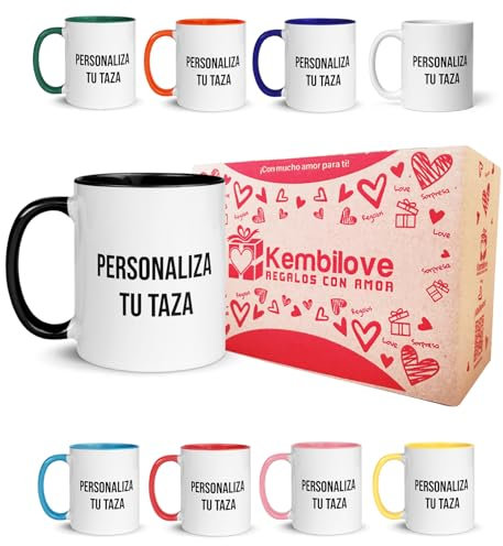 Kembilove Taza Personalizada con Foto y Texto – Con Caja de Regalo Bonita – Regalo Personalizado Original para Cumpleaños, Padres, Madres, Amigos, Profesores, Jubilación – Tazas Personalizadas