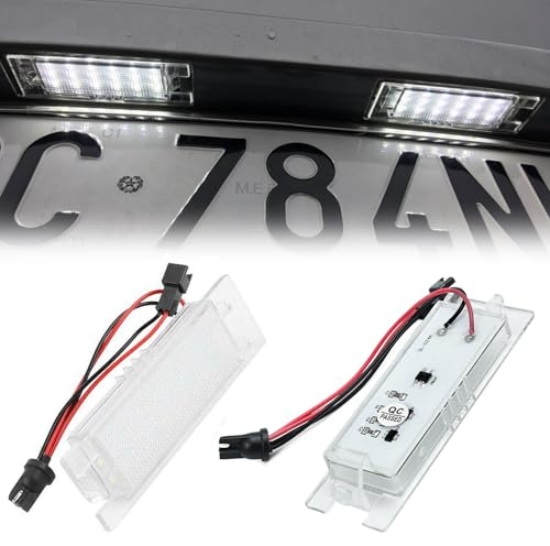 dunxunn LED Number Plate Lights Compatbile with Vauxhall Opel Astra J H | Corsa C D Insignia Tigra Zafira B Vectra C Meriva A/B, Xenon White Rear License Plate Bulb, Canbus Error Free, Pack of 2PCS