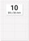 100 x Karteo® Einsteckschilder Einsteckkarte Einleger 160g/m² weiß hochwertiges perforiertes Papier 86 x 54 mm (Kreditkartenformat) auf 10 Stk. DIN A4 Bögen zum Selbstbedrucken beidseitig
