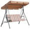 Angel Living Hollywoodschaukel Gartenschaukel 3 Sitzer mit Sonnenschutz 173x110x151cm (Khaki)