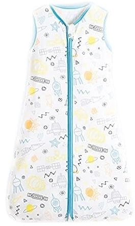 Schlafsack Baby Sommerschlafsack Babyschlafsack Bio Baumwolle atmungsaktiv Kinder 2-Wege-Reißverschluss Babydecke Erstausstattung Schlafanzug ohne Ärmel für Sommer Frühling Übergang Bewegungsfreiheit