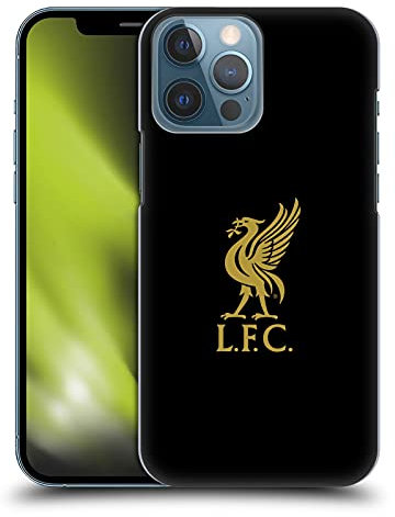Head Case Designs Officially Licensed Liverpool Football Club Gold Logo On Black Liver Bird Hard Back Case Compatible With Apple iPhone 13 Pro Max