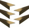 DJM Aluminium Equal Angle Corner Edging Protection Trim 11.5mm x 11.5mm x 1.5mm x 2500mm - 5 Pack - Antique Brass