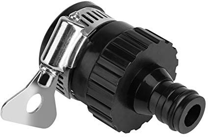 Connettore per Rubinetto, Adattatore per Rubinetto, Raccordo per Tubo da Giardino per Cucina, Giardinaggio, Lavaggio Auto, Nero