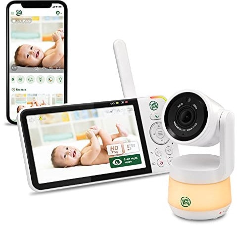 LeapFrog LF925HD Monitors para Bebés, 1080p WiFi Monitors Inteligentes para Bebés, 360° Traducción e Inclinación, Zoom 8X, ExhibiciónLCD de 5 720p, Visión Nocturna, Walkie - Talkie Bidireccional