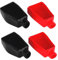 HuaLiSiJi Batteriepolabdeckung Groß Batterie Abdeckung Polabdeckung Batterie, for Motorbike Car Truck Marine Boat Camper (4 Stücke)