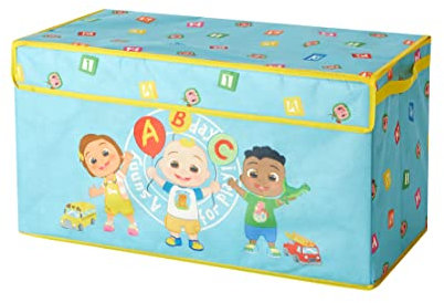 Idea Nuova Cocomelon Faltbarer Kinderspielzeug-Aufbewahrungskoffer, langlebig mit Deckel