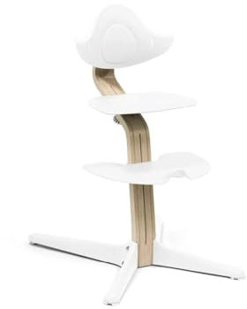 Chaise Stokke Nomi, Blanc - Le siège qui encourage l’assise active - Réglage facile sans outils - Comprend un repose-pieds stable et des roues anti-basculement - Supporte jusqu’à 150 kg