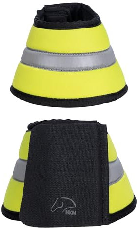 HKM Reflective Hufglocken Neon Gelb Vollblut