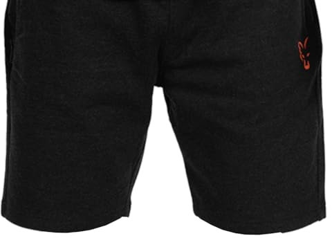 Fox Collection Lw Jogger Short Black & Orange - Kurze Angelhose, Hose zum Angeln, Kleidungsstück für Angler, Größe:S