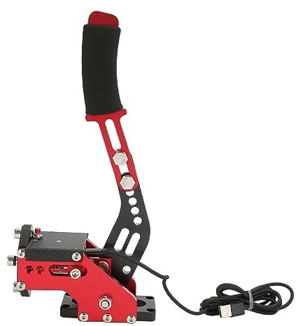 G27 G25 G29 G920 T500 2 in 1 USB Handbrake for ONE, Series S/X, PC - Safe and Reliable Sim Racing Game Handbrake (Red)