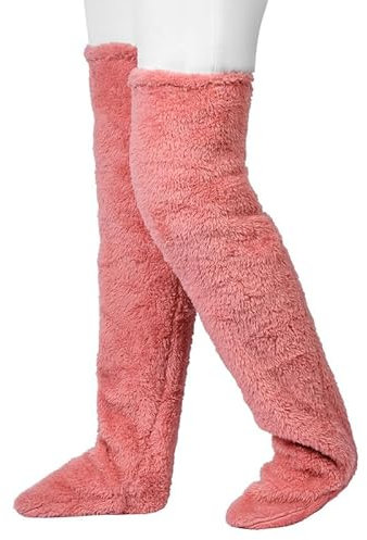 flintronic Chaussette Chaude Femme Polaire, Chaussettes Chaudes d'Hiver, Chauffe-Jambes, Chaussettes En Peluche Mignonnes Pour Anniversaire, Chaussettes de Genou pour La Maison